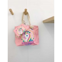 Bolso unicornio rosa + monedero