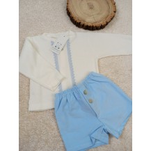 Conjunto Jubón y pololo azul calamaro