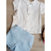 Conjunto bebé estatua libertad azul