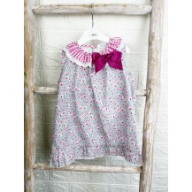 Vestido liberty vichy rosa
