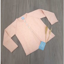 Chaqueta melocotón clara calada