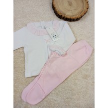 Conjunto jubón y polaina rosa calamaro