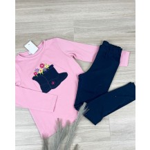 Conjunto bota rosa y marino