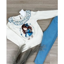 Conjunto leggins muñeca azul
