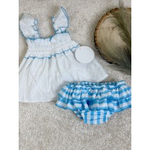 Conjunto plumeti rayas azul