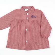 Bata básica roja personalizada