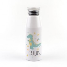 Botella aluminio dinosaurio 500ml