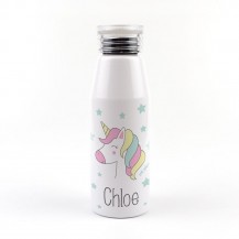 Botella aluminio unicornio 500ml