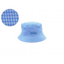 Gorro bebé vichy azul