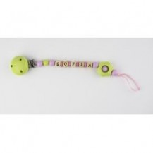 Wooden chain personalized lime flower