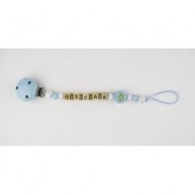 Personalized wood chain blue crown