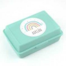 Cajita Porta Alimentos Arcoíris Soft Menta personalizada