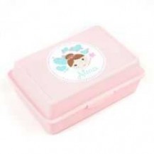 Cajita Porta Alimentos Hada Rosa personalizada