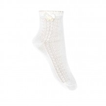 Openwork ankle socks and tie 303 cava