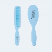 Custom blue brush and comb set + 0M