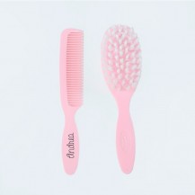 Custom pink brush and comb set + 0M