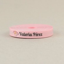 Cinta marca ropa termoadhesiva rosa (varios dibujos)