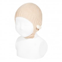 Set hat and mittens with tassels 674 nude