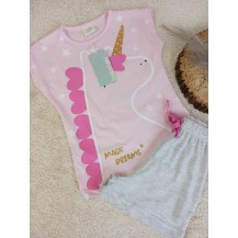 Pijama corto unicornio 