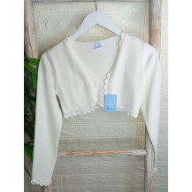 Chaqueta torera de punto blanca Granlei