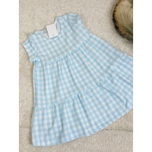 Vestido vichy celeste