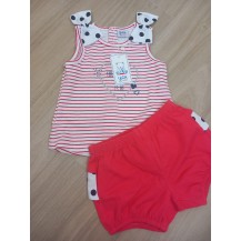 Conjunto Yatsi rayas rojas