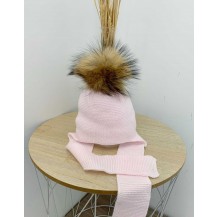 Gorro aviador tira ancha rosa