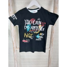 Camiseta negra manga corta you can´t do anything
