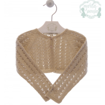 Rebeca bebé calado lurex camel