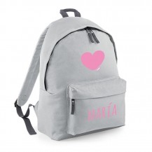 Mochila junior gris personalizada