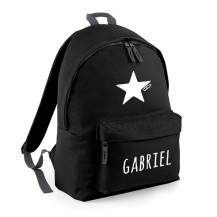 Mochila junior negra personalizada
