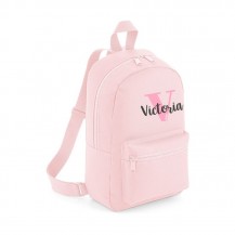 Mochila medium inicial rosa (elegir color mochila)