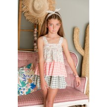 Vestido volantes liberty y vichy