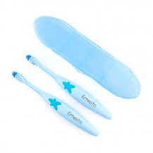 Pack 2 brushes with custom case blue + 6M