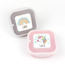 Pack dos fiambreras herméticas unicornio y arcoiris