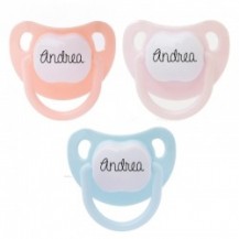 Pack 3 personalized baby pacifiers