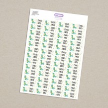 Pack 52 etiquetas termoadhesivas prendas  (otros dibujos y colores)