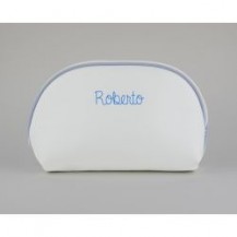 Personalized blue leather eco-kit