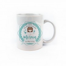 Taza cerámica comunión verde niña