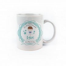 Taza cerámica comunión verde niño