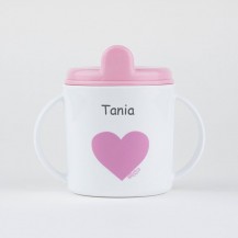 Pink heart mug + 9m personalized