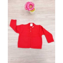 Chaqueta larga dos botones roja