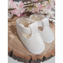 Zapatito tela blanco 