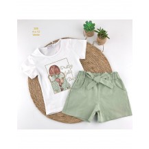 Conjunto chica coleta lazo verde