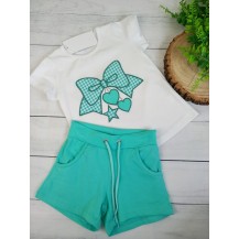 Conjunto lazo vichy verde