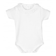Body cuello puntilla M/C Blanco