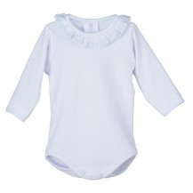 Body cuello puntilla M/L azul