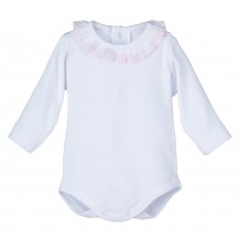 Body cuello puntilla M/L rosa
