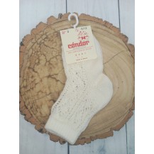 Calcetines cortos calados algodón perlé extra cava