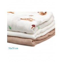 Pack muselina bebe beige